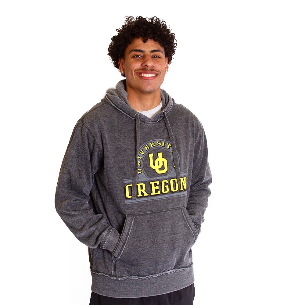 Interlocking UO, Blue 84, Grey, Hoodie, Men, Unisex, Burnout wash, Fleece, Sweatshirt, Pullover, 800452